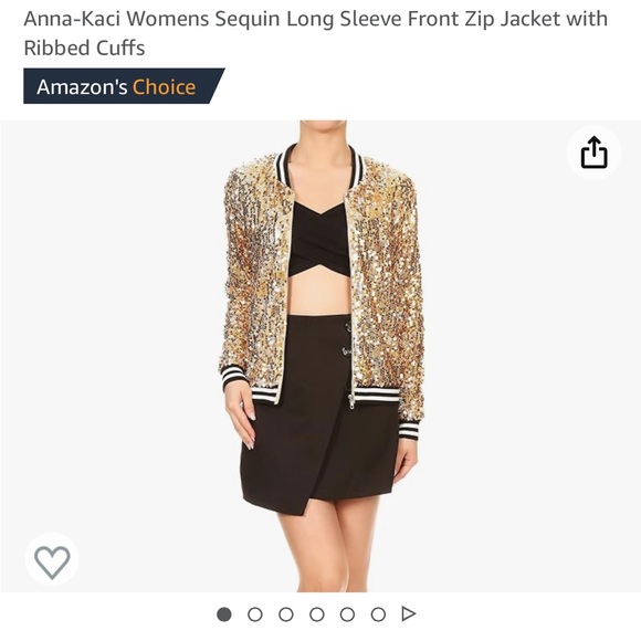 Your #ErasTour outfit! Gold sequined bomber jacket - Picture 1 of 4